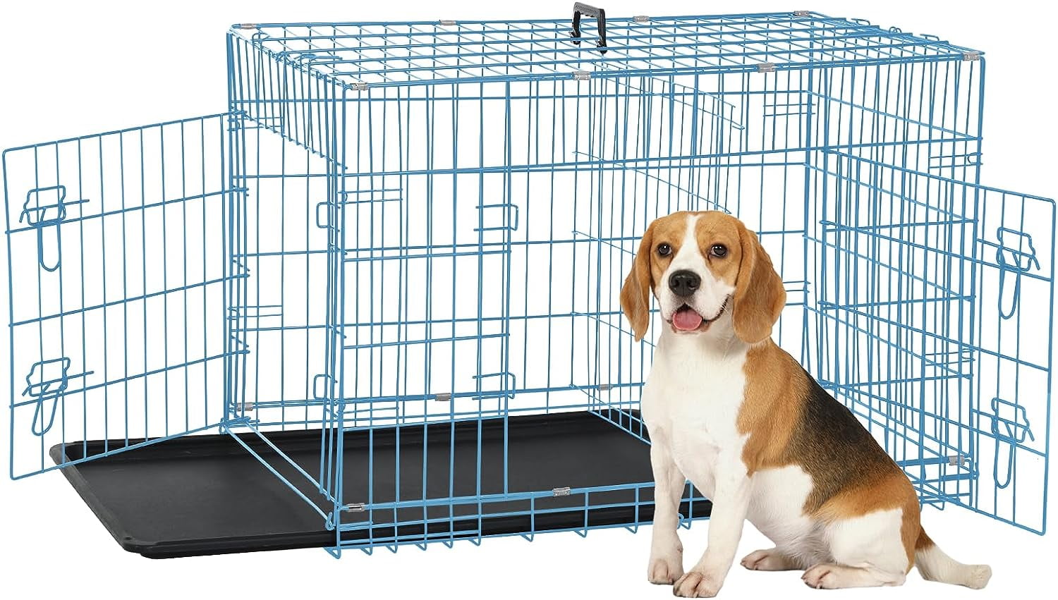 Dkelincs 30 inch Dog Crate for Medium Dogs Portable Foldable Dog Kennel