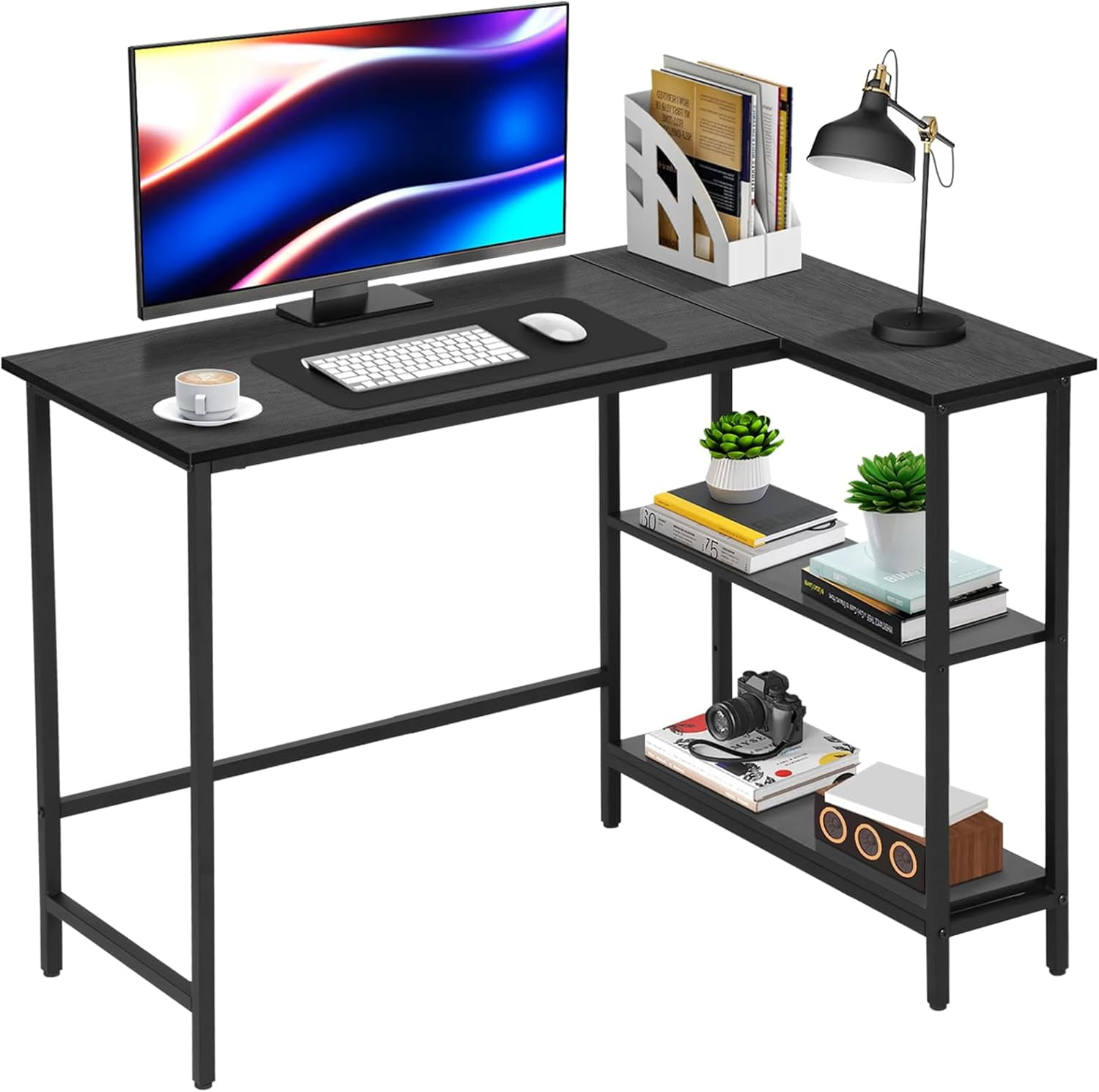 Dkelincs 39 inch L-Shaped Computer Gaming Desk Corner Desk with ...