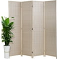 Dkelincs 4 Panel Bamboo Room Divider Folding Privacy Screen 72 inch