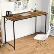Dkelincs 48 inch Large Computer Desk Writing Desk Wood Top Metal Frame PC Laptop Table for Home Office, Vintage