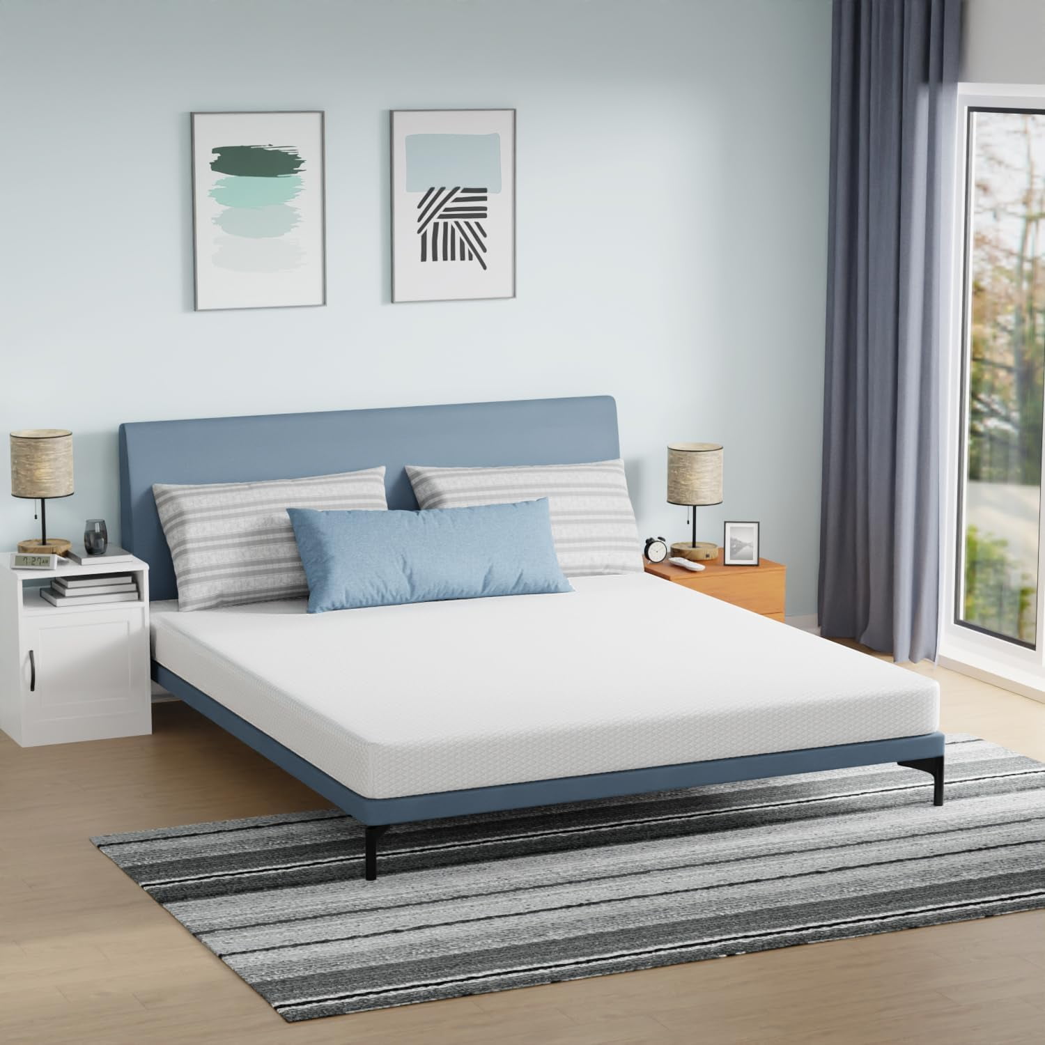 Dkelincs 6 inch Gel Memory Foam Mattress for Cool Sleep & Pressure Relief, Medium Firm Mattress in a Box, California King