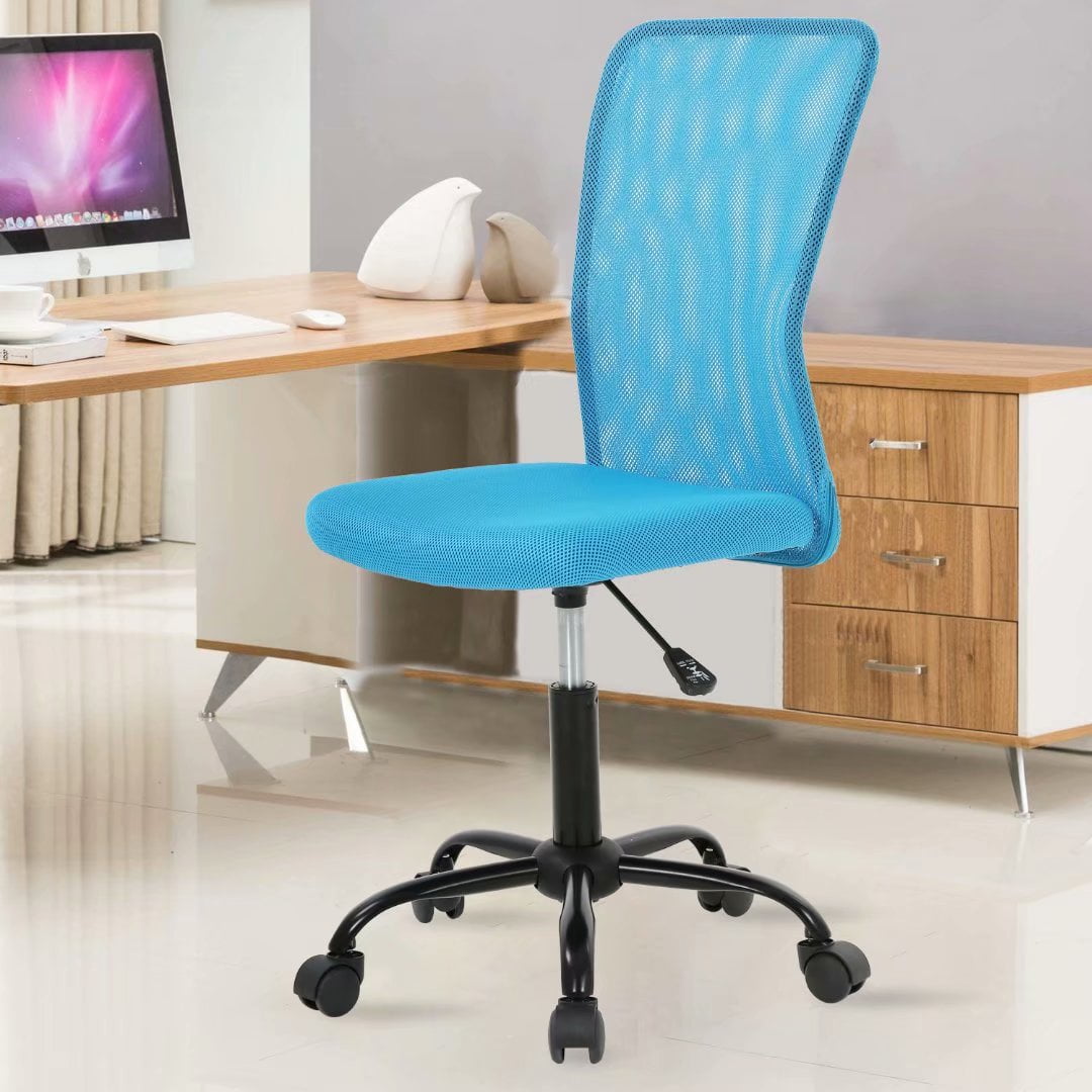  iMenting Wide Seat Armless Rolling Desk Chair Modern