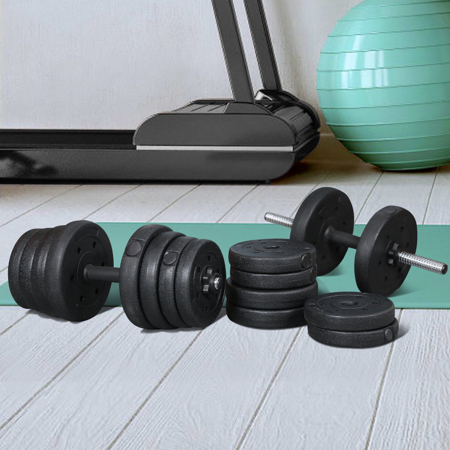 44/66/88 LB Dumbbell Set, 3-In-1 Adjustable Weights Dumbbells With Anti-Slip Handle, Versatile