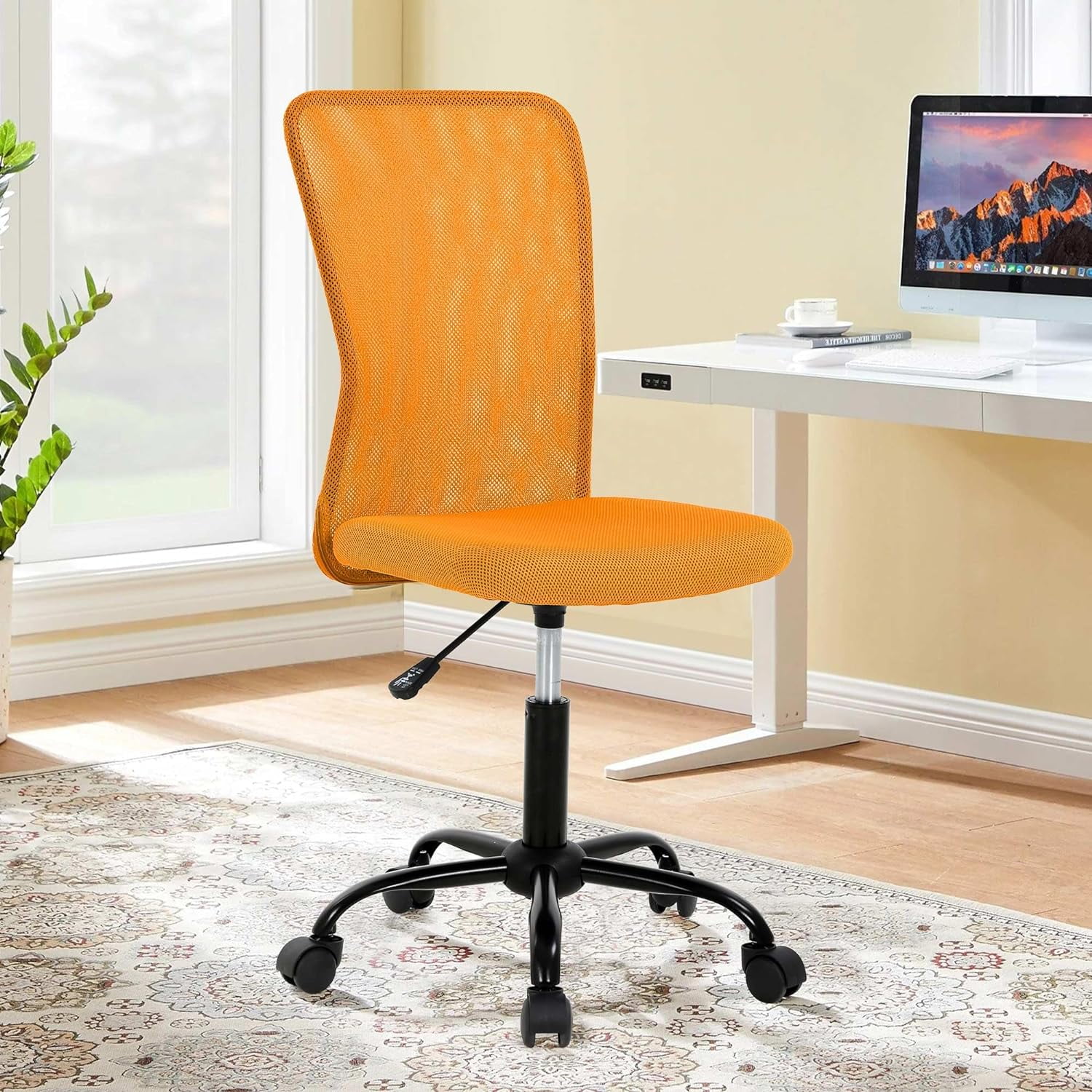 Dkelincs Ergonomic Office Chair Adjustable Mesh Computer Desk Chair with Back Support Rolling Chair White Walmart