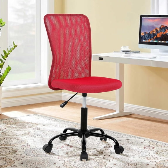 Dkelincs Ergonomic Office Chair Adjustable Mesh Computer Desk Chair with Back Support Rolling Chair, Red