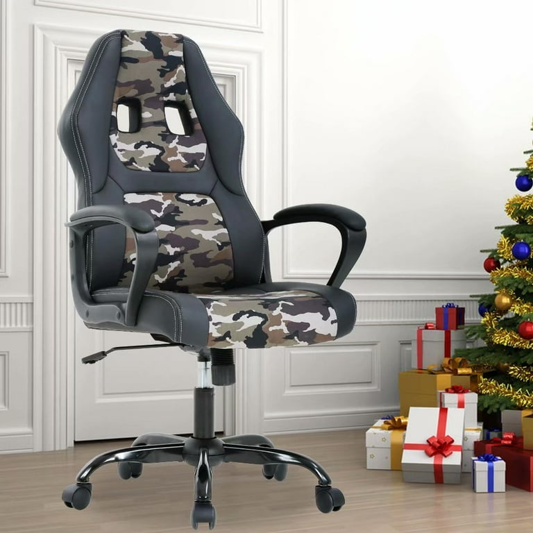 Dkelincs Gaming Chair Adjustable PU Leather Computer Desk Chair