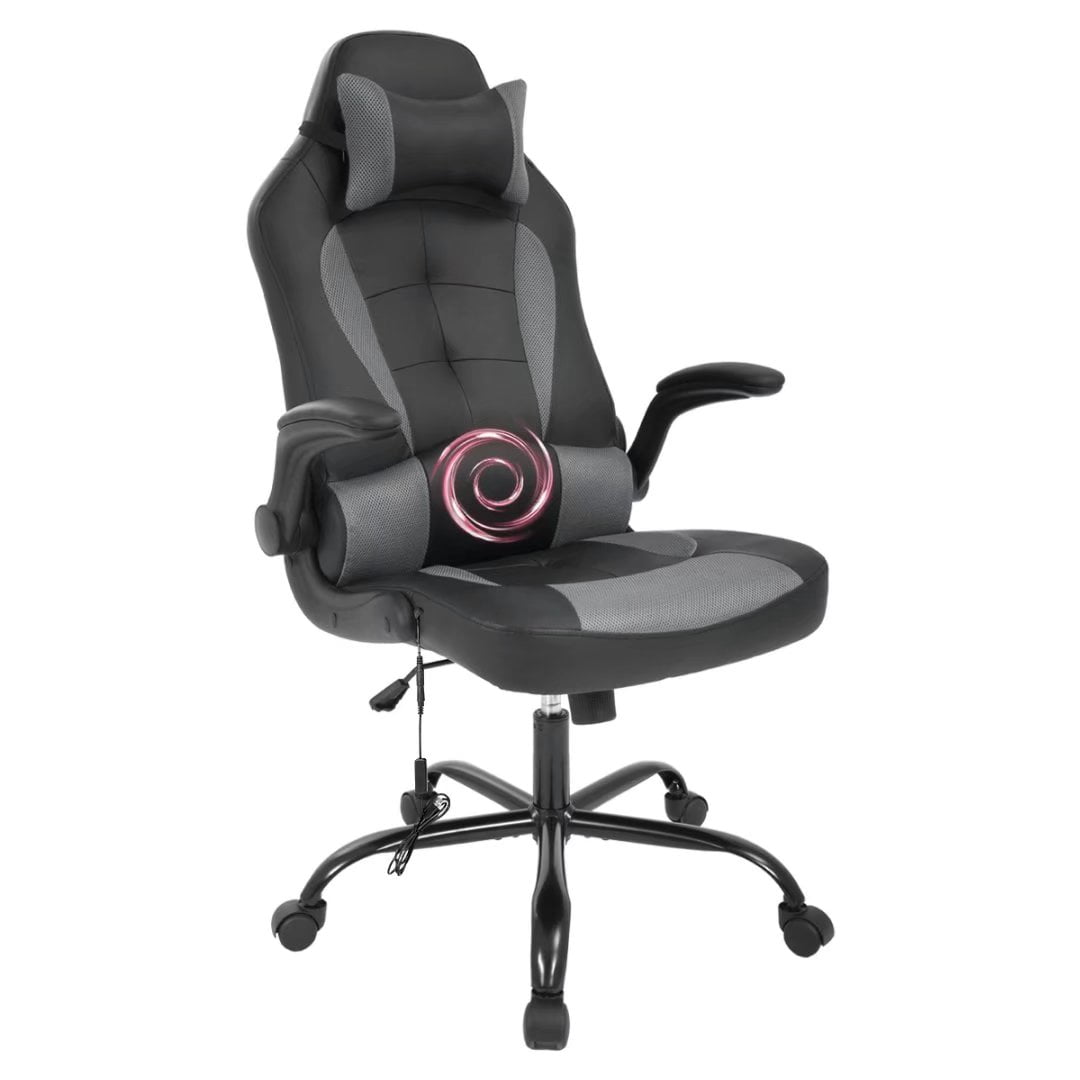 Gamer King Vintage Flip-up Series Gaming Chair with Foot Rest