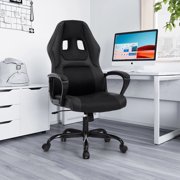 Dkelincs Gaming Chair PC Computer Desk Chair Ergonomic Adjustable Gamer Chair with Lumbar Support Armrest, Black
