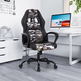 Dkelincs Gaming Chair PC Computer Desk Chair Ergonomic Adjustable Gamer Chair with Lumbar Support Armrest, Camo