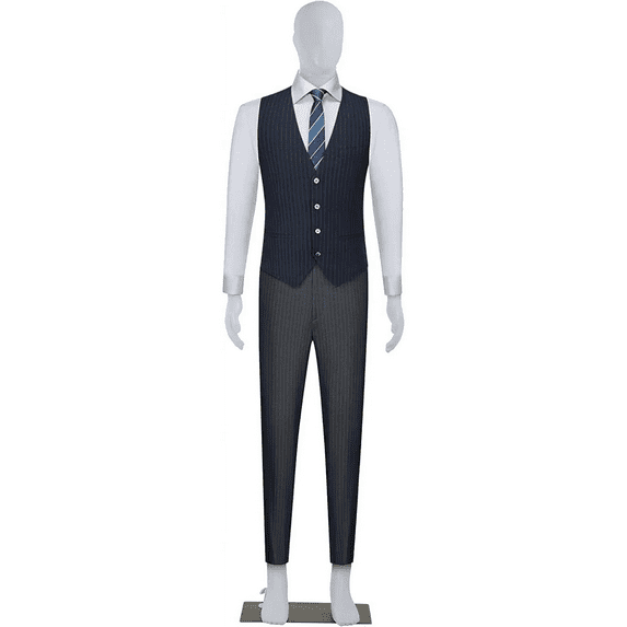 Dkelincs Male Mannequin Torso 73 inch Adjustable Detachable Realistic Full Body Clothing Form Manikin w/Metal Base, White