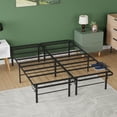 thumbnail image 1 of Dkelincs Metal Bed Frame Foldable Steel Platform Mattress Foundation, Full Size, 1 of 7
