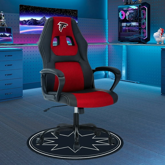 Dkelincs PC Gaming Chair Ergonomic Office Chair PU Leather Adjustable Computer Chair with Lumbar Support & Armrest (Red, ATL)