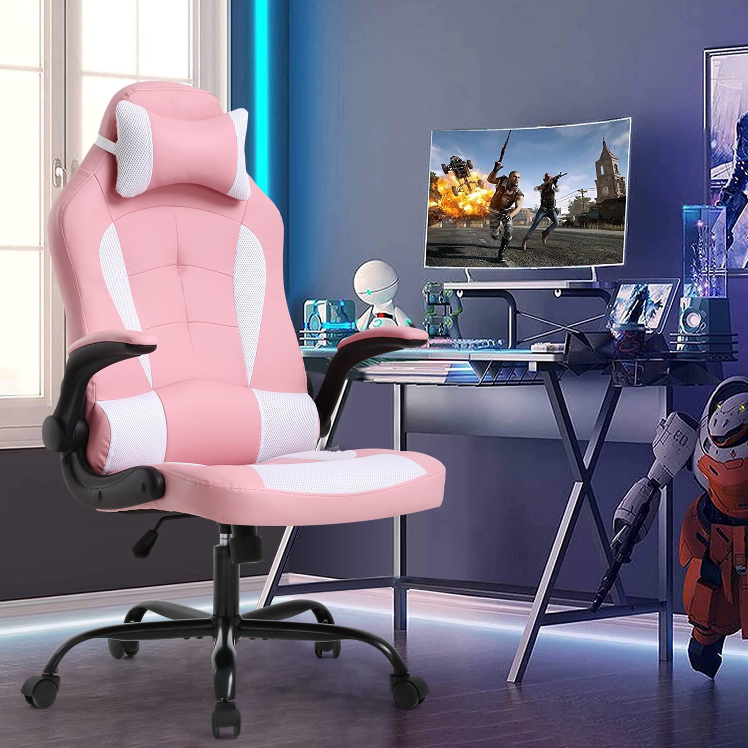 Pink gaming chair walmart hotsell