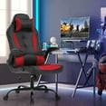 thumbnail image 1 of Dkelincs PC Gaming Chair Ergonomic Office Chair with Lumbar Support Flip Up Arms Headrest Adjustable Computer Desk Chair for Adults, Red, 1 of 7