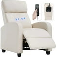 thumbnail image 1 of Dkelincs Recliner Chair for Adults Massage Sofa Chair Ergonomic Soft Reading Chair Living Room Chair Single Theater Seating Chair with Remote Control, Beige, 1 of 7