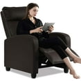 thumbnail image 1 of Dkelincs Recliner Chair for Adults Massage Sofa Chair Ergonomic Soft Reading Chair Living Room Chair Single Theater Seating Chair with Remote Control, Brown, Wood, 1 of 8
