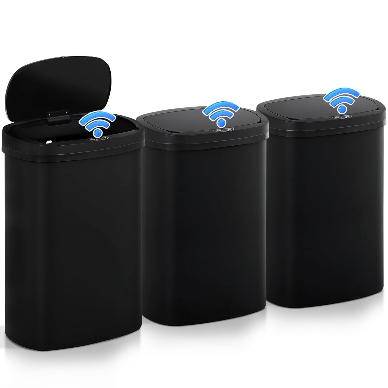 Dkelincs Trash Can 13 Gallon Automatic Kitchen Trash Can Touch Free ...