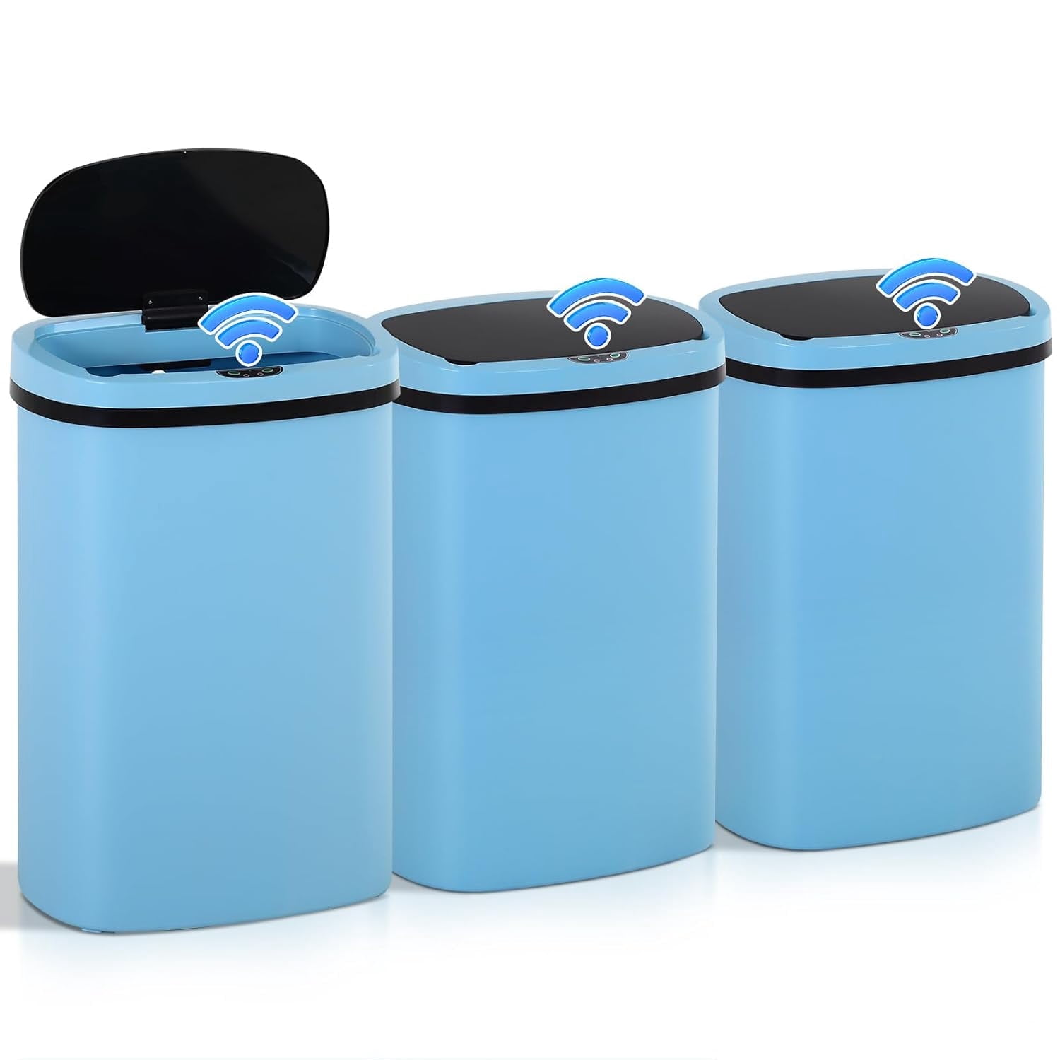 Dkelincs Trash Can 13 Gallon Automatic Kitchen Trash Can Touch Free ...