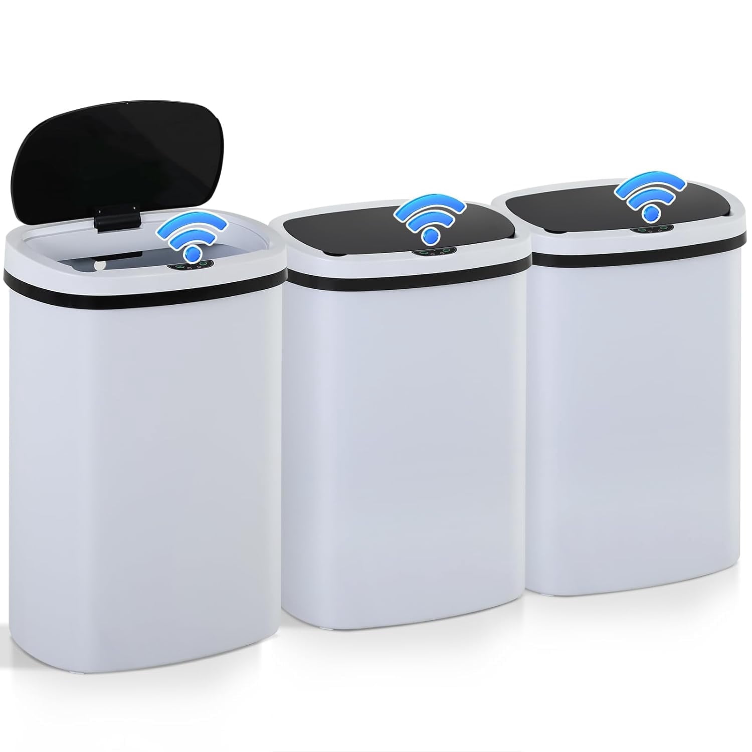 Dkelincs Trash Can 13 Gallon Automatic Kitchen Trash Can Touch Free ...