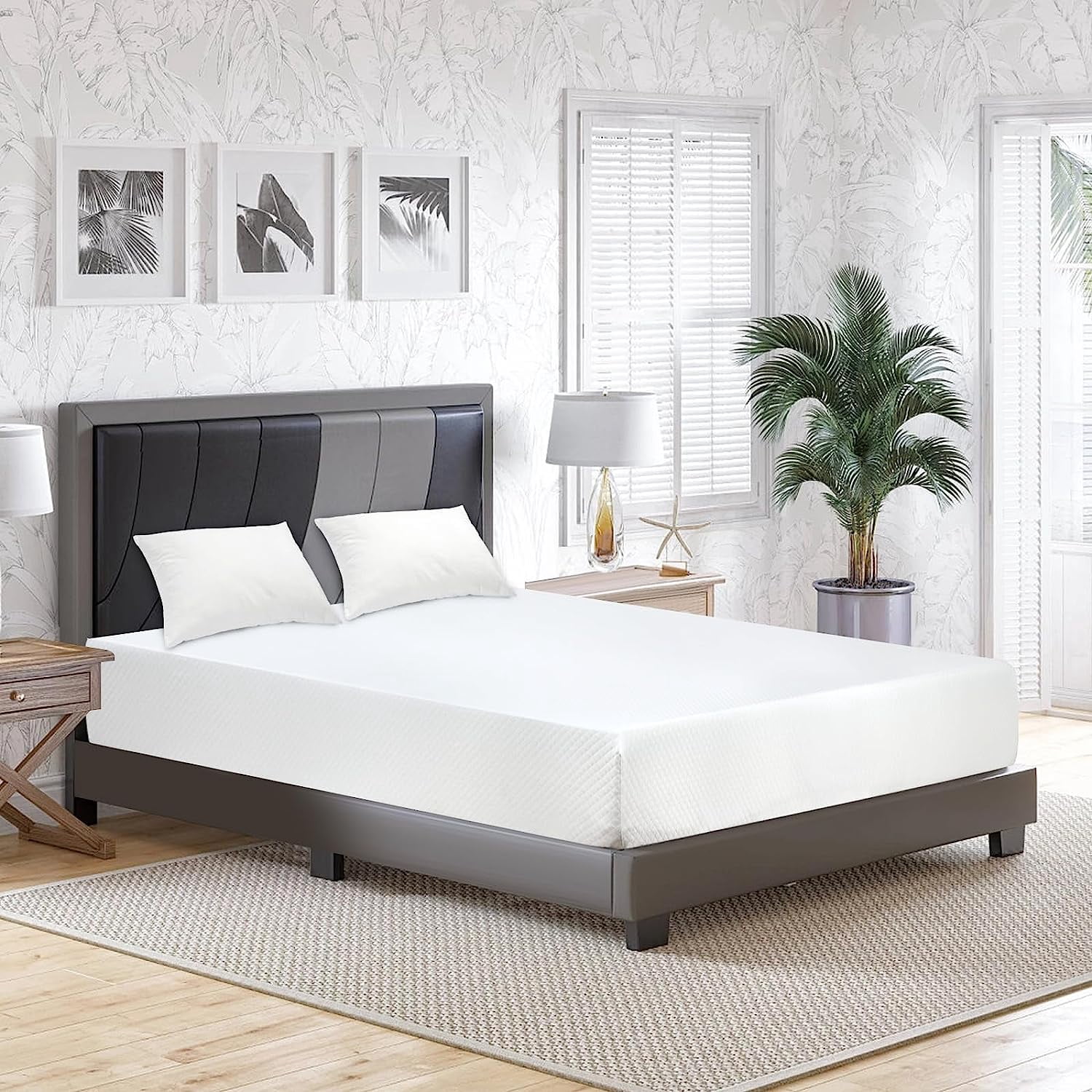 Dkelincs Twin Size Mattress 8 inch Gel Memory Foam Mattress Medium Firm Mattress for Cool Sleep Pressure Relief