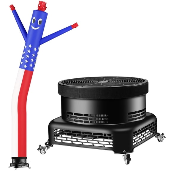 Dkenicor 20ft US Flag Air Inflatable Tube Man – Advertising Waving Guy with Blower Included for Business Promotion, Grand Openings, Carnivals & Events