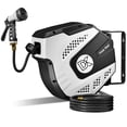 thumbnail image 1 of Dkenicor 5/16 35FT Retractable Wall Mount Garden Hose Reel,10 Pattern Nozzle,Automatic Self Retract&Any Length Lock,for Garden,Patio,Yard Use,Gray, 1 of 6