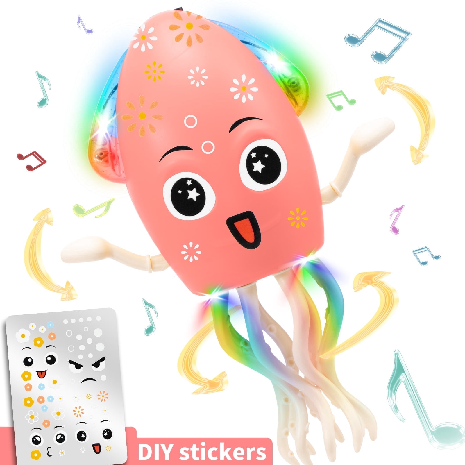 Tanzender Oktopus Roboter Spielzeug – Mit LED Lichtern, Musik & Hinderniserkennung