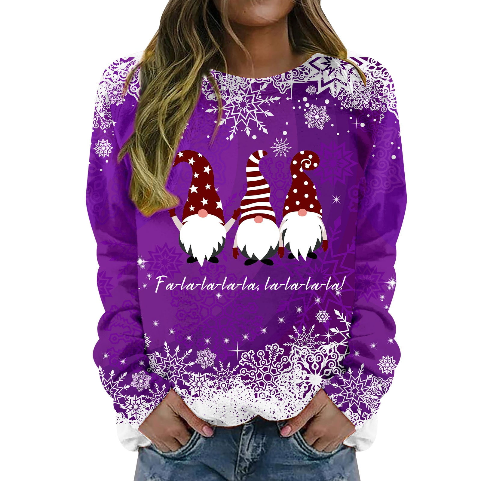 DkinJom Christmas Sweaters For Women Funny Cute Reindeer Plus Size Pullover Shirt Christmas