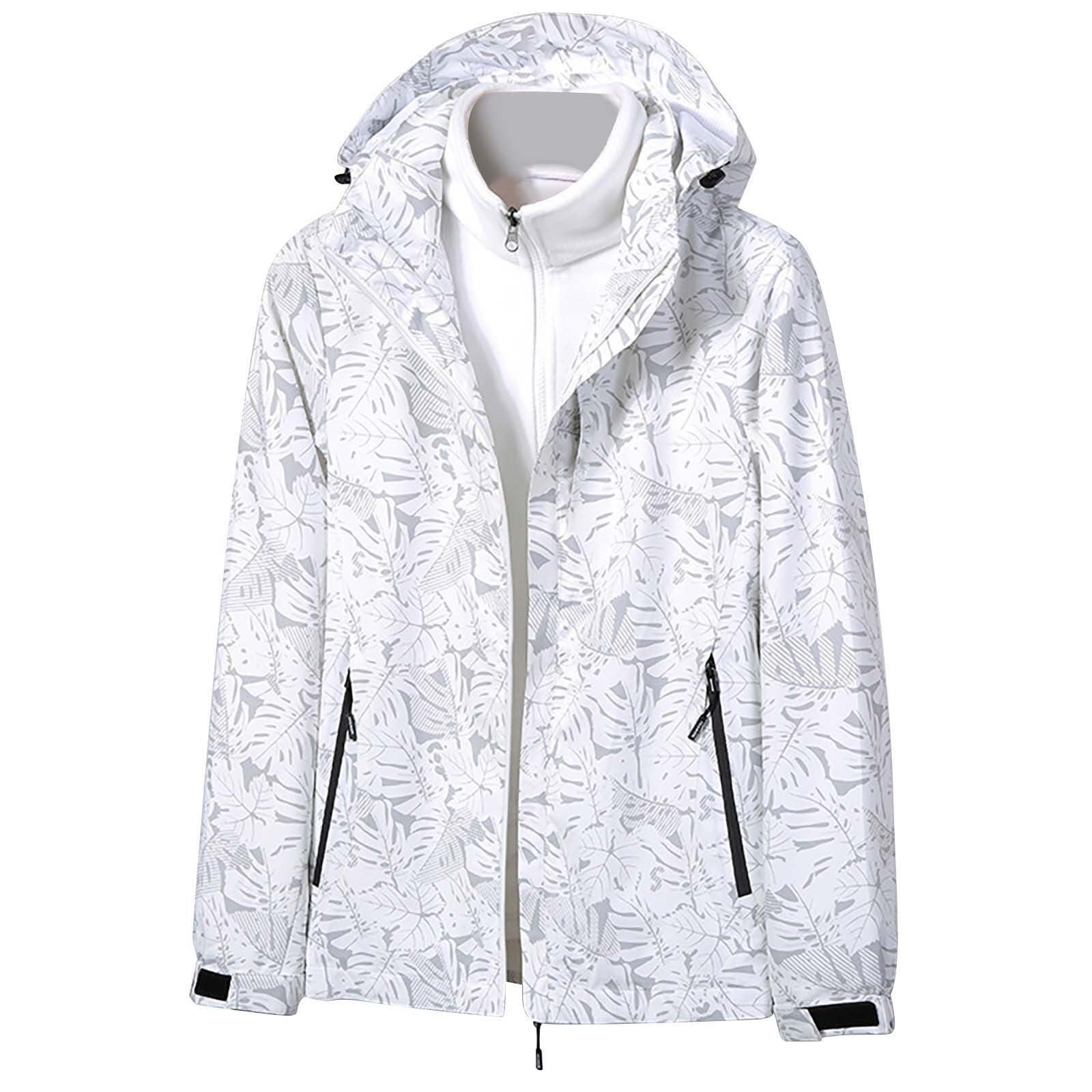 DkinJom Men'S Three In One Two Piece Jacket Autumn And Winter Velvet