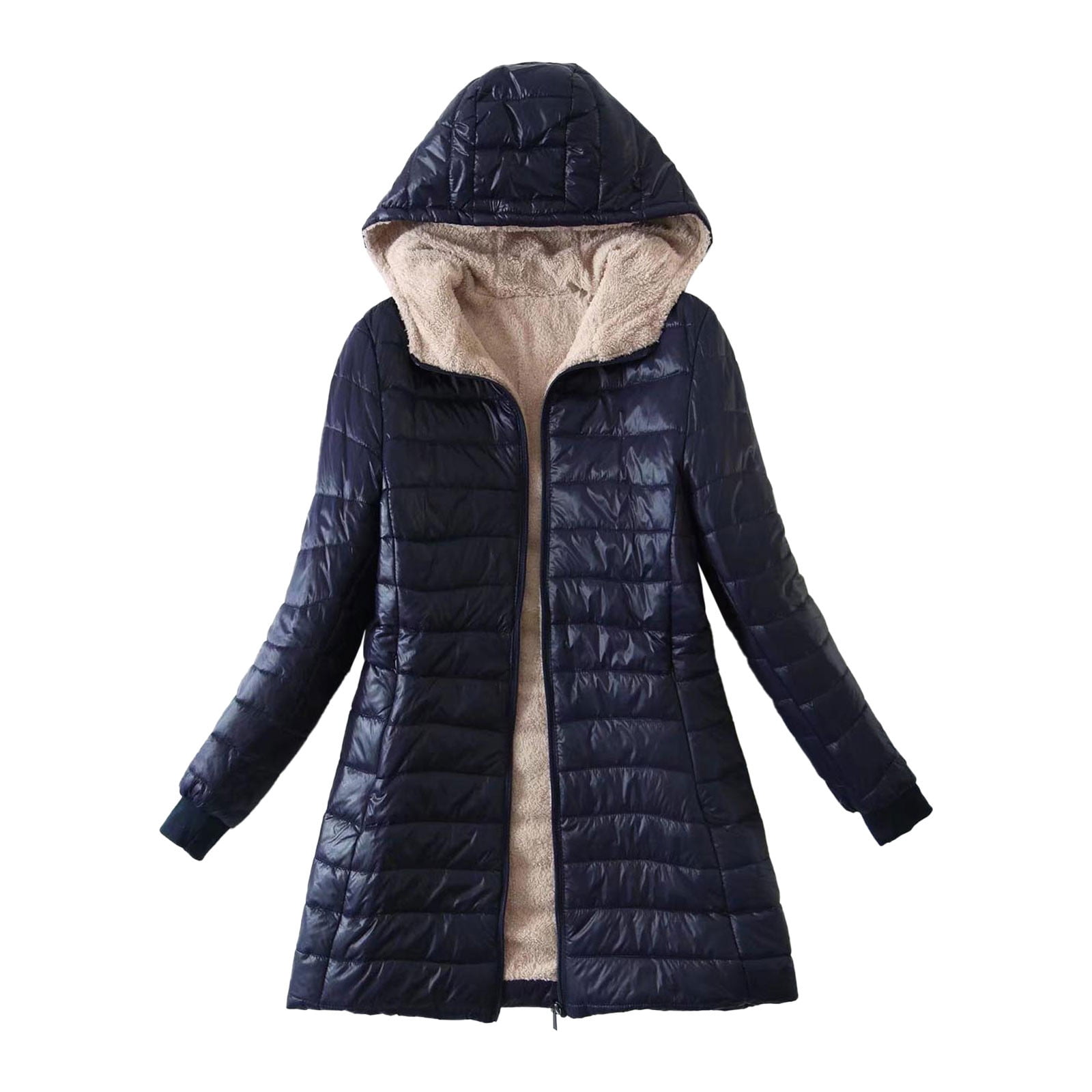 DkinJom Women'S Long Down Jacket Plus Size Down Jacket Cotton Jacket
