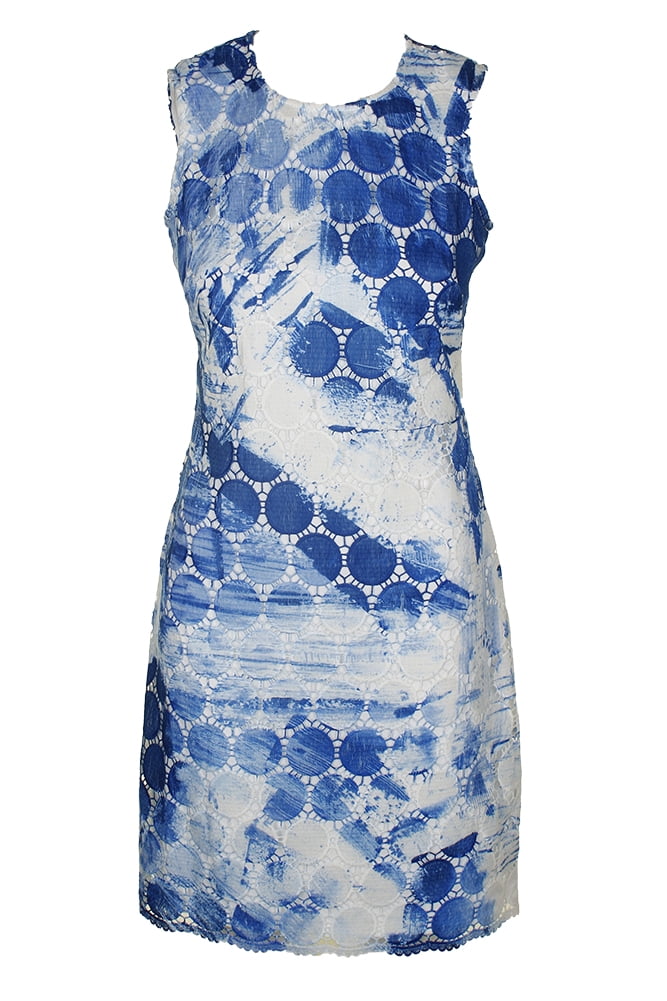 knee length dresses for ladies DKNY Lace Trim Silk Dress – THE GOOD FIND STORE main image 0