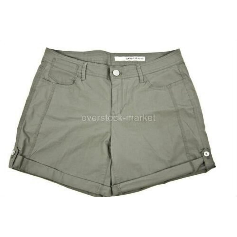 Dkny Jeans Womens Shorts Stretch Mid Rise Pockets Green 4 Walmart