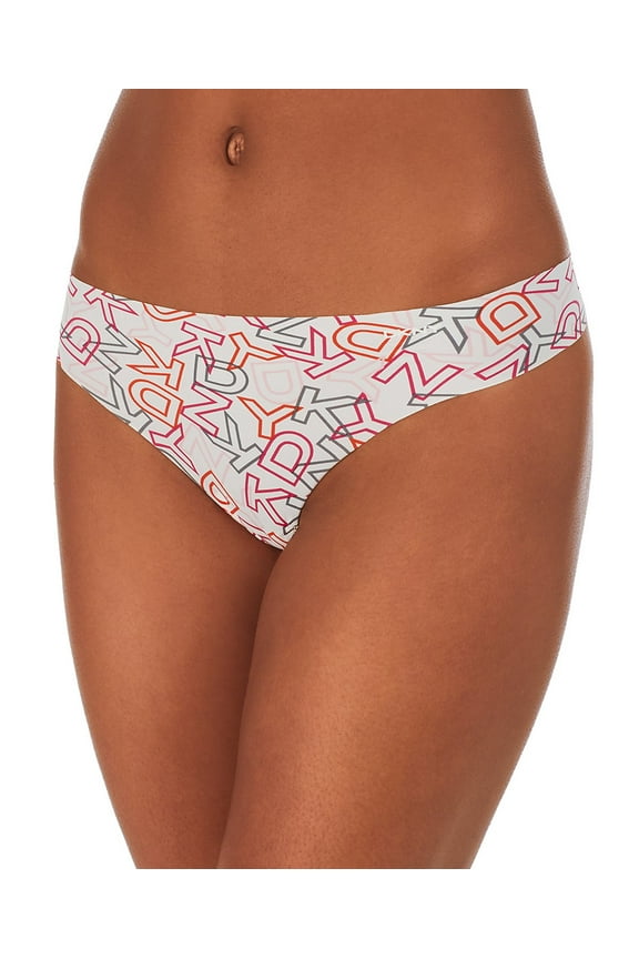 Litewear Cut Anywear Logo Thong Underwear DK5026 - Multi Logo Print, Size Medium