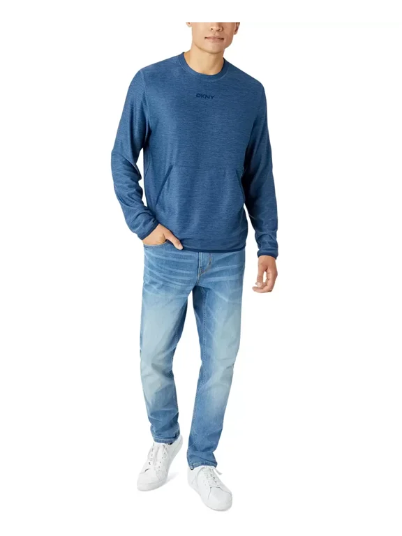 Mens Crewneck Sweater, Navy, X-Large