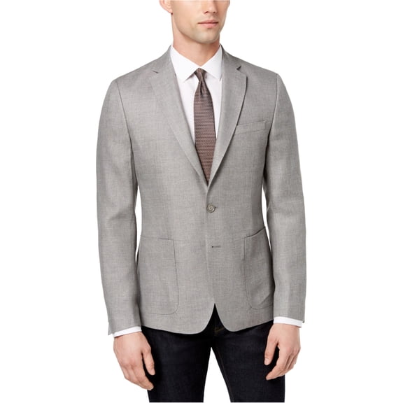 DKNY Mens Modern Fit Sport Coat, Grey, 46 Regular