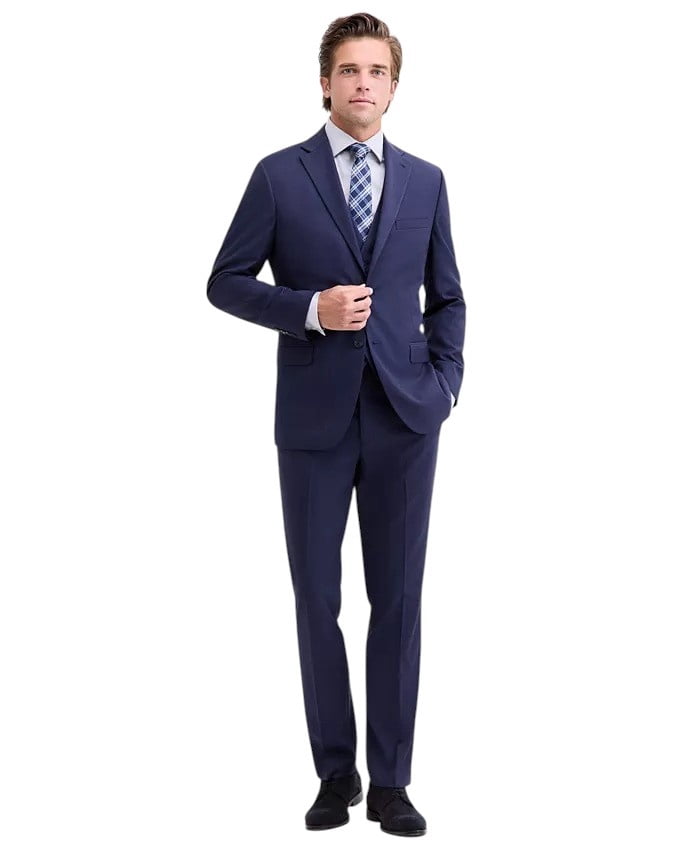 ベスト付　美品　 DKNY ３ピーススーツ L/XL/32 ダークネイビー DKNY Mens Savings Suits in Mens Savings Clothing - Walmart.com