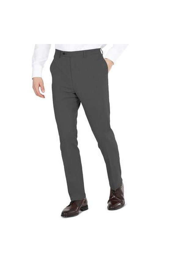 Mens Modern fit Dress Pants 36 / 34 Charcoal Grey Solid
