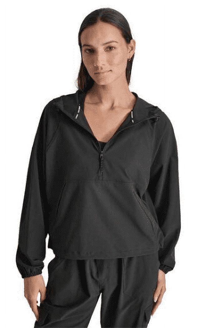Women Regular fit Long Sleeve Hoodie Sweatshirt Large Black Solid Full Zip