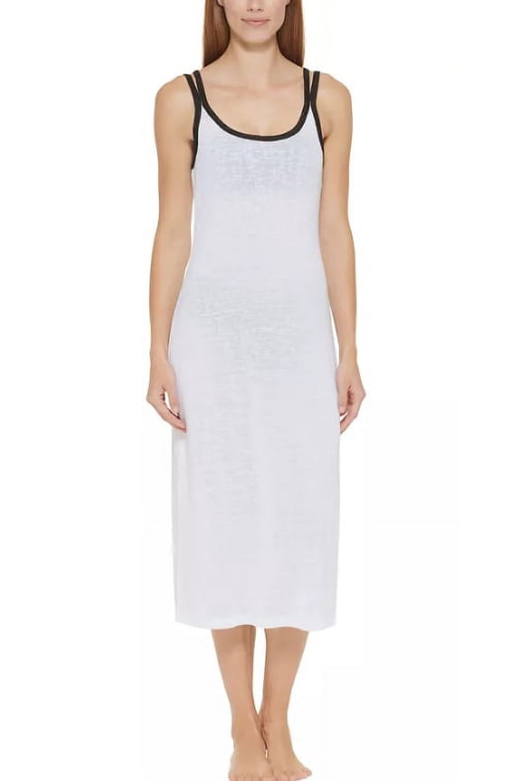 Women's Standard Lightweight Dress Swim Cover Up, Ivory, Medium