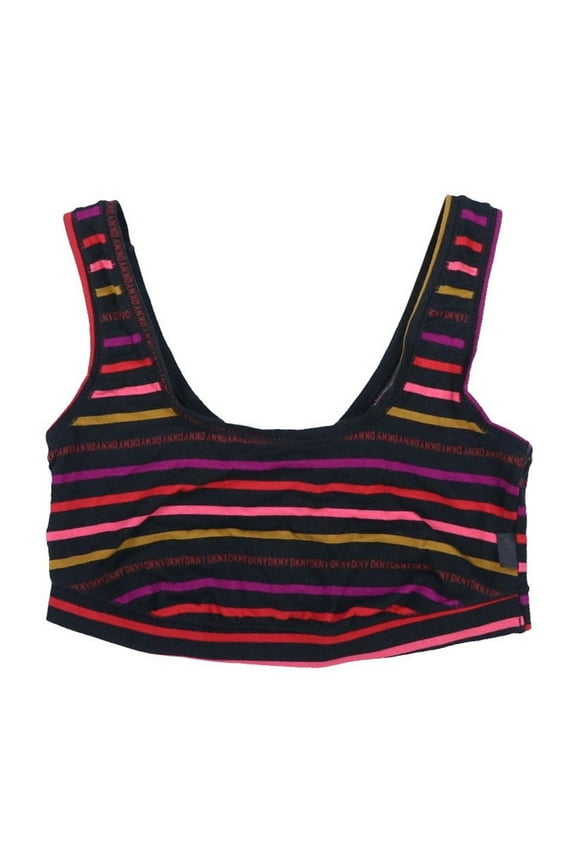 Women's Table Tops Modal Bralette Comfort Logo Bra Stripe Multicolor New