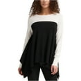 thumbnail image 1 of Dkny Women's Trapeze Pullover Sweater, Black/White, X-Large, 1 of 1