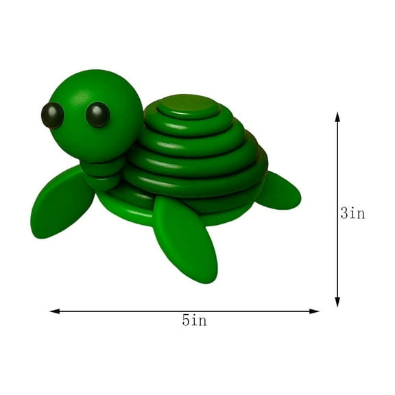 Taicans DlY Button Turtle Craft Kit,3D Animal Button Art,Animal Theme Christmas Button Christmas Tree Ornament Kit with Turtle,Raccoon,Owl,Penguin,Elephant Christmass Tree Hanging Ornaments Kit