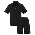 thumbnail image 1 of Dlasu Outfits for Little Boys Solid Long Sleeve Button Down Shirt with Pants Outfit 2PCS Sets for Children Comfy Suits, 1 of 3
