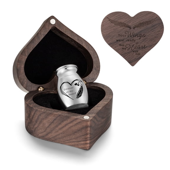 Dletay Small Urns for Human Ashes Keepsake Heart Shaped Box Mini Cremation Urns for Women Men 1.2 Inches Memorial Funeral Urn
