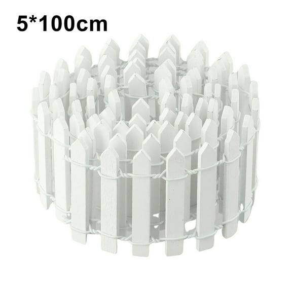 Dleadar 100cm Mini Wooden Fence for Garden Decoration DIY Creative Small Fence Home Yard Outdoor Statue Lawn Ornaments Wooden Picket Fence Decor