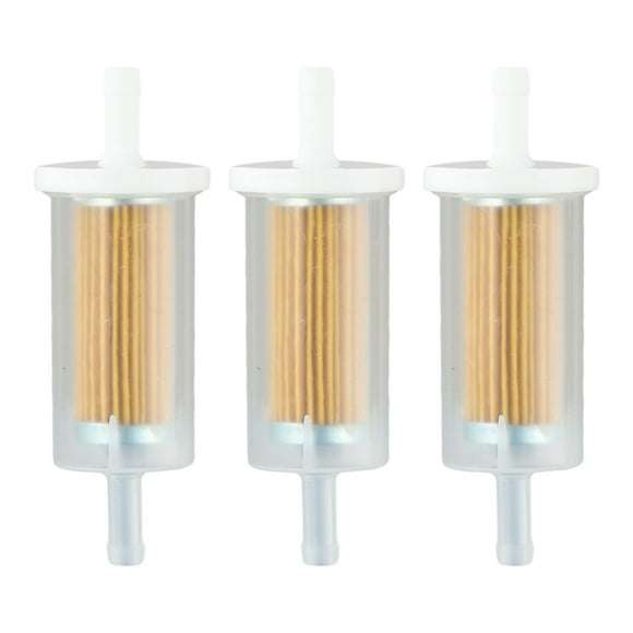 Dleadar 3-Pack 1/4 Inch Inline Fuel Filter for Lawn Mower Tractor, Compatible with 695666 691035 845125, Replacement Part for Craftsman Troy Bilt, Easy Installation