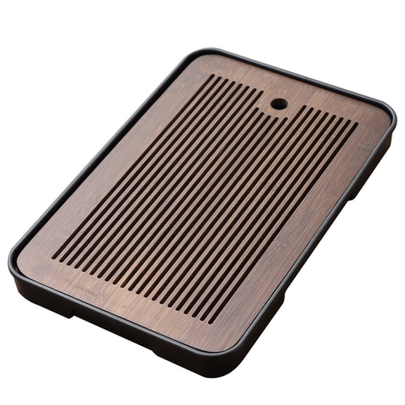 Dleadar Brewing Tea Tray Household Small Tea Tray Simple Kung Fu Tea Drainage Storaget Drain Tray Wood Tea Table Removable For Cleaning House