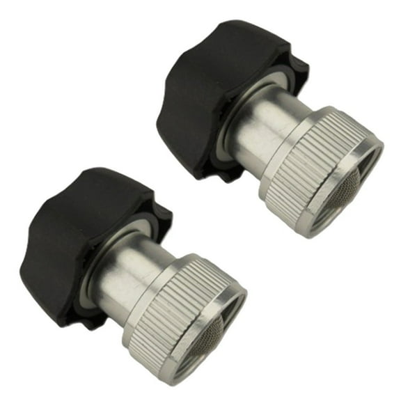 Dleadar Electric Pressure Washer Connector Adapter for Garden Hose, Aluminum and Plastic Coupler, 3/4 Inch Standard Size, Silver and Black, 1 or 2 Pcs Set