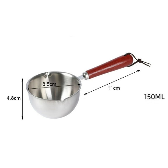 Dleadar Milk Pot Gravy Pan 304 Stainless Steel Milk Pot Small Sauce Pan Saucepan Non-stick Home Cooking Tool Milk Pot Home Decor