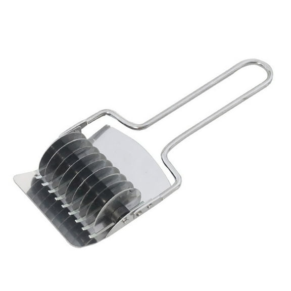 Dleadar Noodle Cutter Tool Roller Chopper Food Herb Make Pasta Multi-wheel Design Sliver Color Stainless Steel Material Home Decor